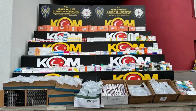 Adana'da Yasa Dışı İlaç Operasyonu: 5 Gözaltı ve 20 Bin Kaçak İlaç Ele Geçirildi