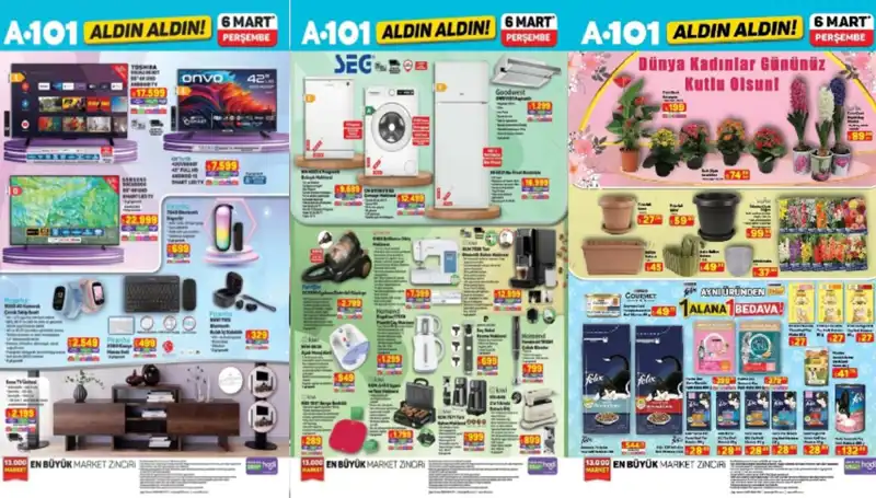 A101'de Yeni Ürünler: Elektrikli Süpürge, Televizyon Ünitesi ve Daha Fazlası